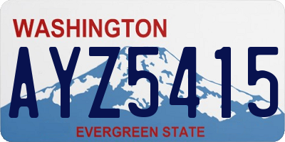 WA license plate AYZ5415