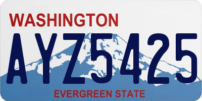 WA license plate AYZ5425