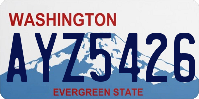 WA license plate AYZ5426