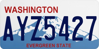 WA license plate AYZ5427