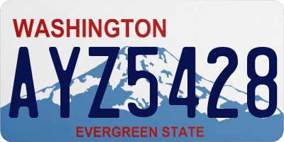 WA license plate AYZ5428