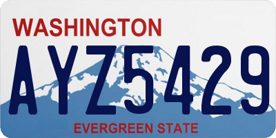 WA license plate AYZ5429