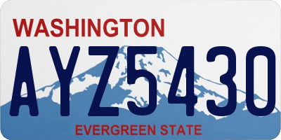 WA license plate AYZ5430