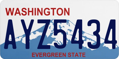 WA license plate AYZ5434