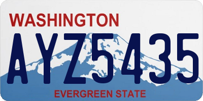 WA license plate AYZ5435