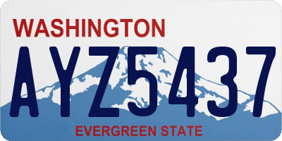 WA license plate AYZ5437