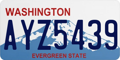 WA license plate AYZ5439