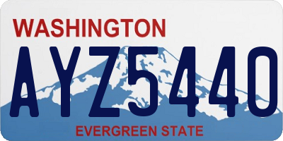 WA license plate AYZ5440