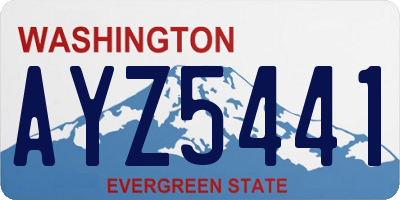 WA license plate AYZ5441