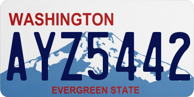 WA license plate AYZ5442