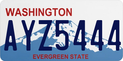 WA license plate AYZ5444