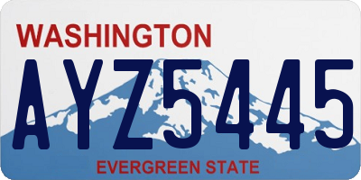 WA license plate AYZ5445