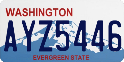 WA license plate AYZ5446