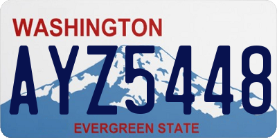 WA license plate AYZ5448