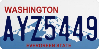 WA license plate AYZ5449