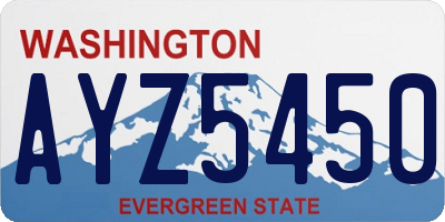 WA license plate AYZ5450