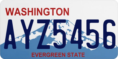 WA license plate AYZ5456