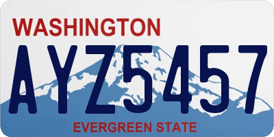 WA license plate AYZ5457