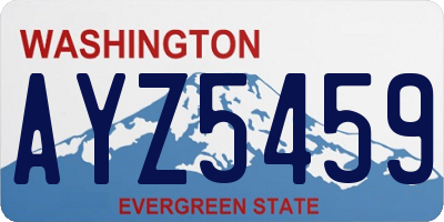 WA license plate AYZ5459