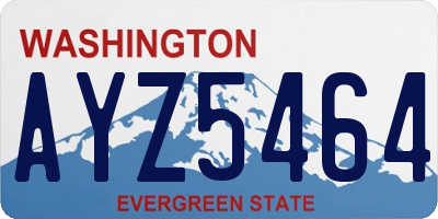 WA license plate AYZ5464