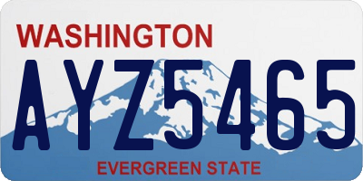 WA license plate AYZ5465