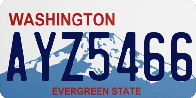 WA license plate AYZ5466