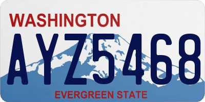 WA license plate AYZ5468