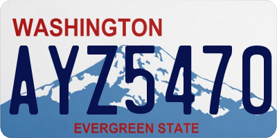 WA license plate AYZ5470