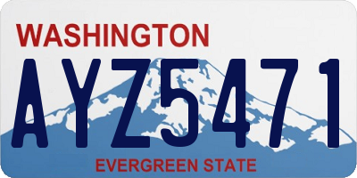 WA license plate AYZ5471