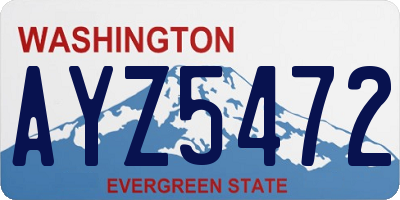 WA license plate AYZ5472