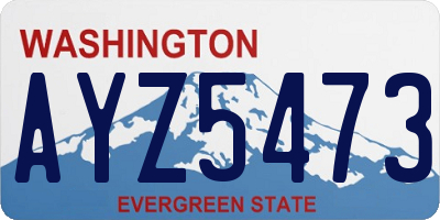 WA license plate AYZ5473