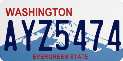 WA license plate AYZ5474