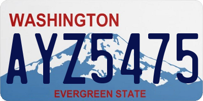 WA license plate AYZ5475