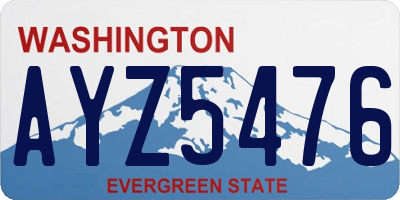 WA license plate AYZ5476