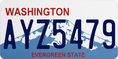 WA license plate AYZ5479