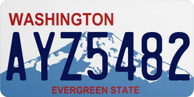 WA license plate AYZ5482