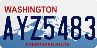 WA license plate AYZ5483