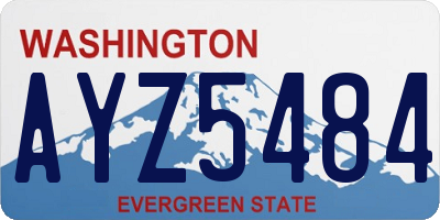 WA license plate AYZ5484