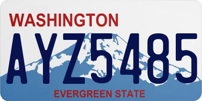 WA license plate AYZ5485