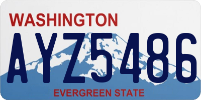 WA license plate AYZ5486