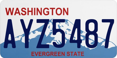 WA license plate AYZ5487