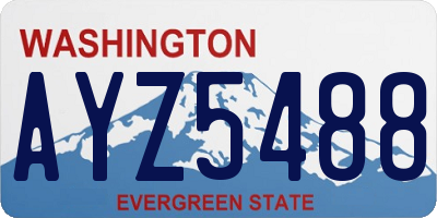 WA license plate AYZ5488