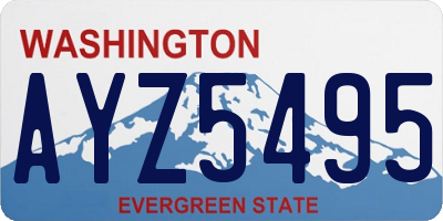 WA license plate AYZ5495