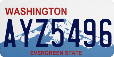 WA license plate AYZ5496