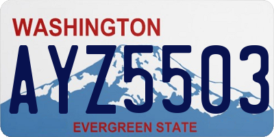 WA license plate AYZ5503