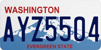 WA license plate AYZ5504