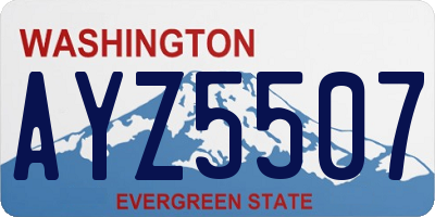 WA license plate AYZ5507