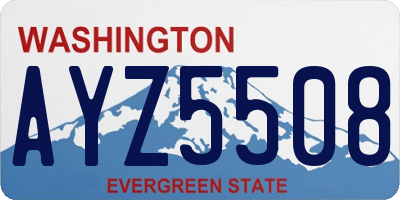 WA license plate AYZ5508