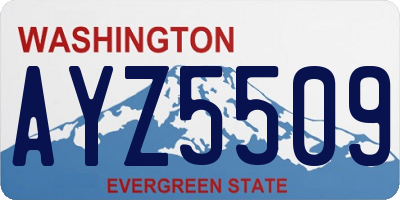 WA license plate AYZ5509