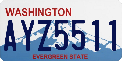 WA license plate AYZ5511